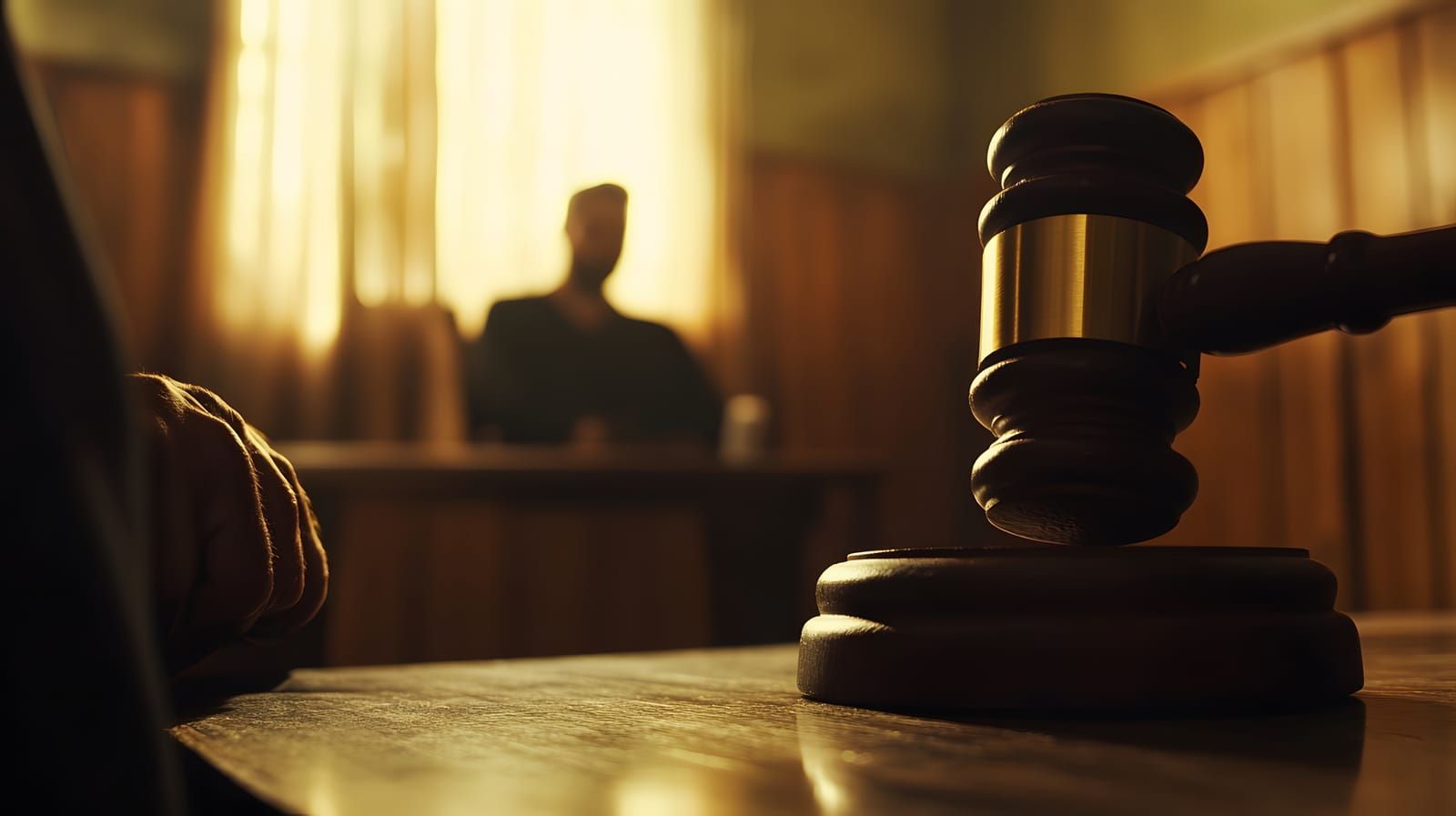 How Attorneys Help Protect Rights in Contested vs. Uncontested Cases Image of a gavel resting on a courtroom table, with a judge in the background, featuring the 411 Divorce logo and highlighting 'How Attorneys Help Protect Rights in Contested vs. Uncontested Cases,' aligning with the page's focus on the role of attorneys in different types of divorce cases.